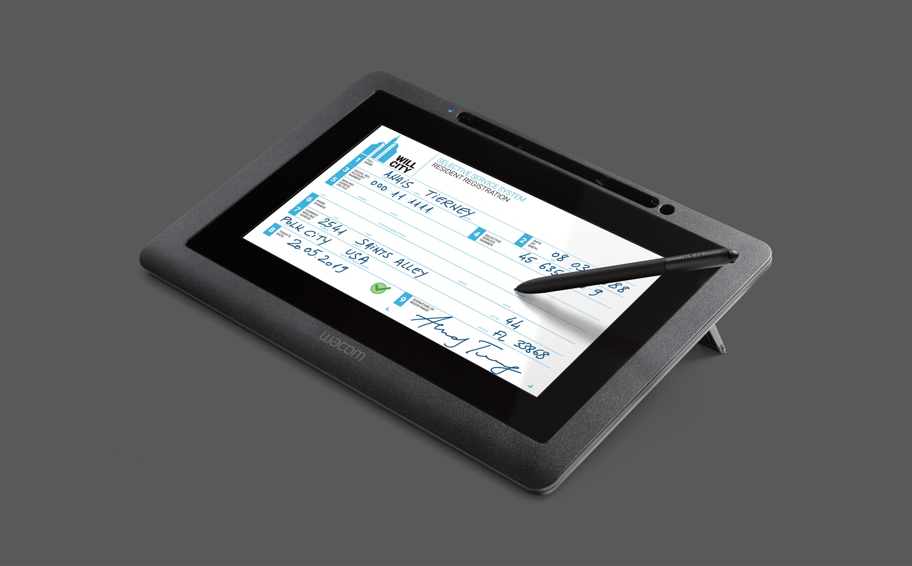 MOnitor interactivo para firma de 10,1" LCD color - resolución 1024X600 - encriptación AES256 - 512 niveles de presión -DTU-1031 